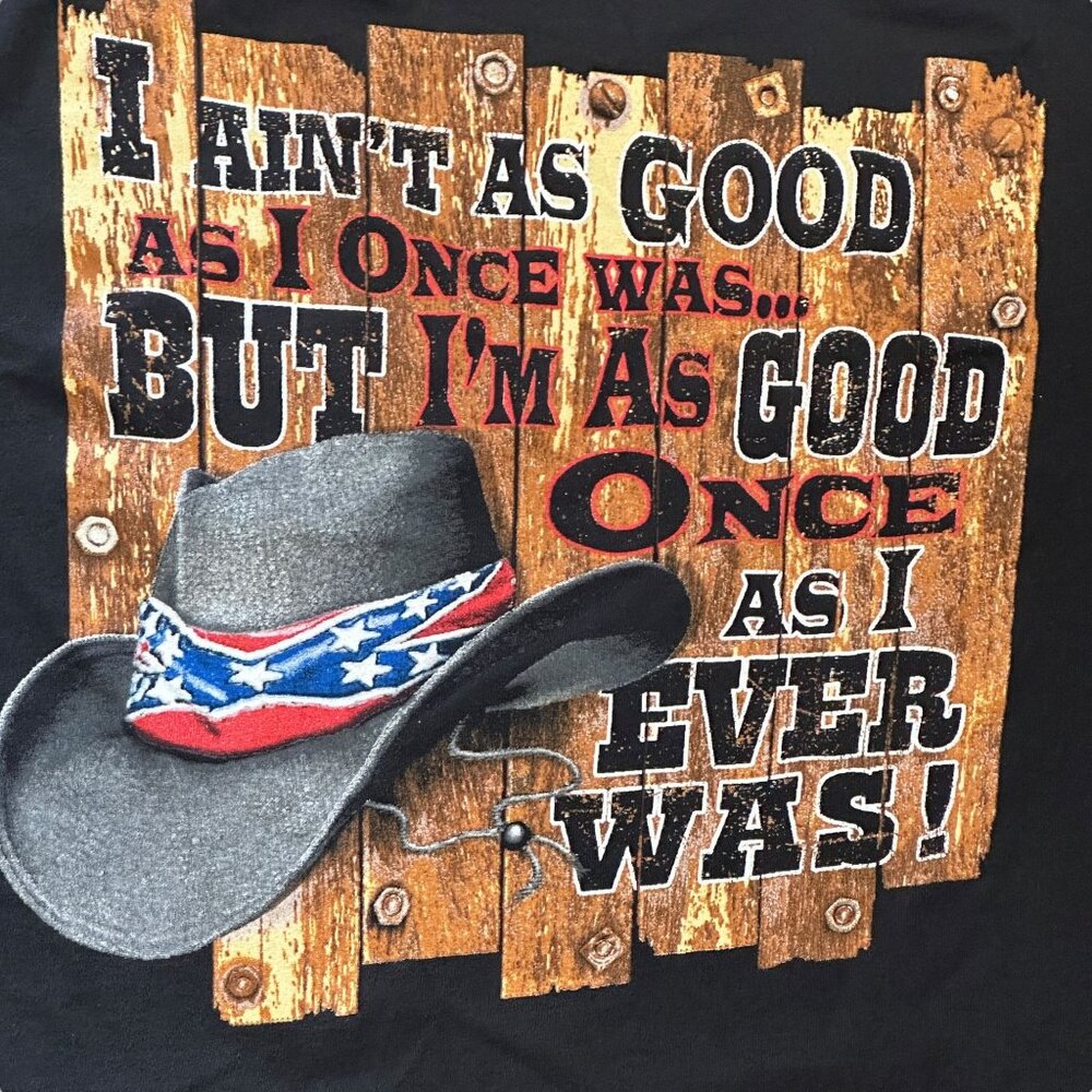 Toby Keith Black TShirt L "I Aint As Good As I Once Was" Cowboy Country Music